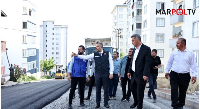 Başkan Toptaş, Hürriyet ve 5 Nisan Mahallesi’ndeki asfalt çalışmalarını inceledi