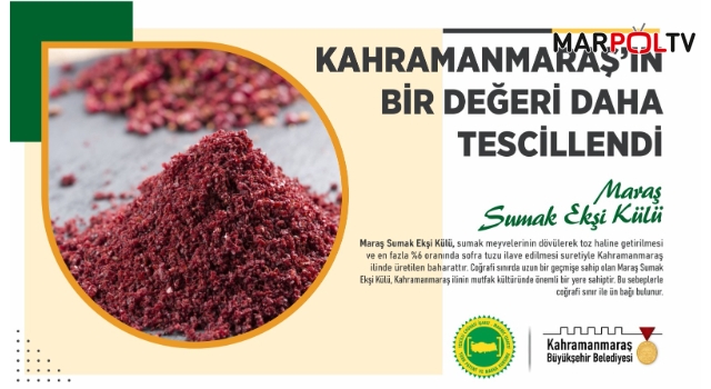 Maraş Sumak Ekşi Külü’nün de Tescili Alındı