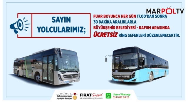 Büyükşehir’den Fuara Ücretsiz Ring Seferi!