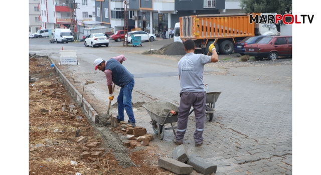 DULKADİROĞLU’NDAN BALLICA’DA KİLİT PARKE ÇALIŞMASI