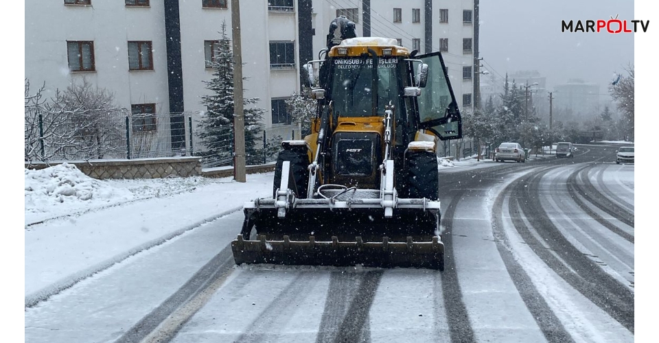 Onikişubat Belediyesi karla mücadelede tam teyakkuzda