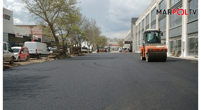 Büyükşehir, Toptancılar Sitesinde Asfalt Çalışmasını Sürdürüyor