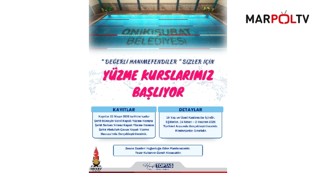 Onikişubat Belediyesi’nin kadınlara özel yüzme kursuna başvurular başladı
