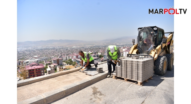 BALLICA MAHALLESİ’NDE KİLİT PARKE KALDIRIM VE MERDİVEN ÇALIŞMALARI TAMAMLANDI