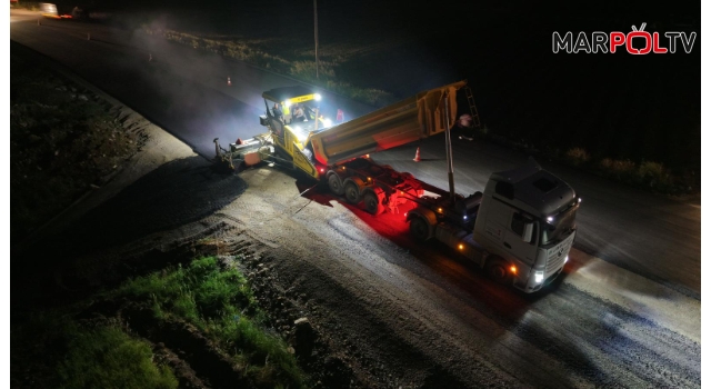 Büyükşehir’den Elmalar Yolunda Kesintisiz Asfalt Mesaisi