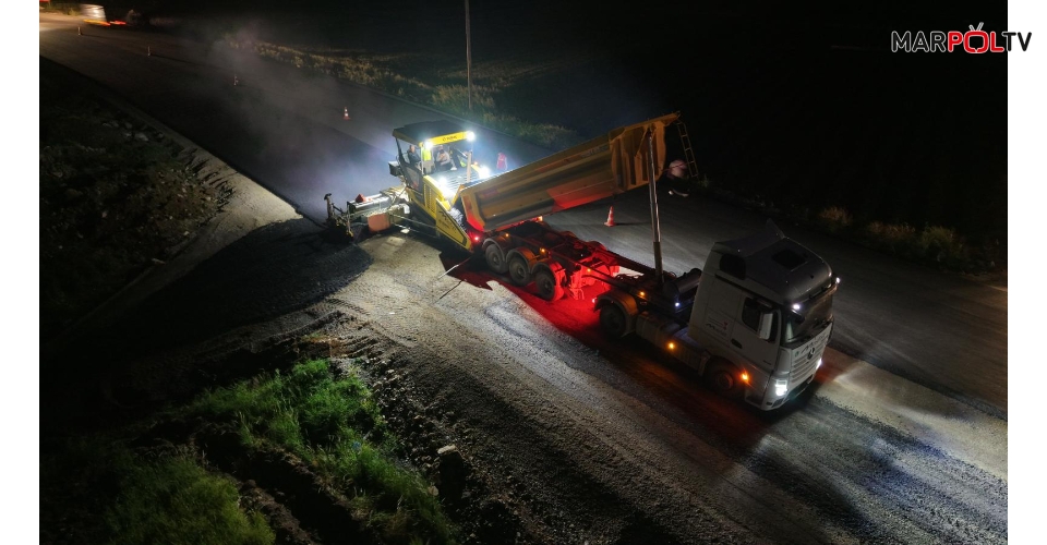 Büyükşehir’den Elmalar Yolunda Kesintisiz Asfalt Mesaisi