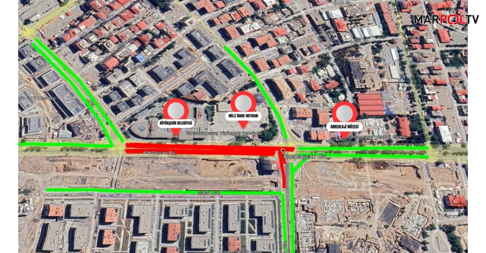 Sürücülerin Dikkatine; Azerbaycan Bulvarı’nda Geçici Trafik Düzenlemesi!