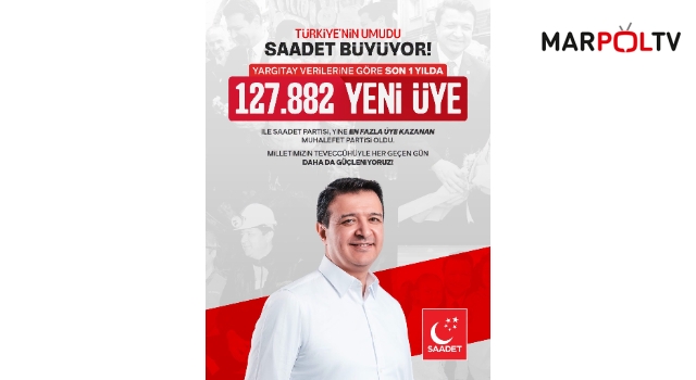 Saadet Partisi, Son 1 Yılda Muhalefet Partileri Arasında En Fazla Üye Kazanan Parti Oldu