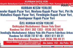 Onikişubat Belediyesi’nden kurbanlık satış ve kesim yerleri açıklaması