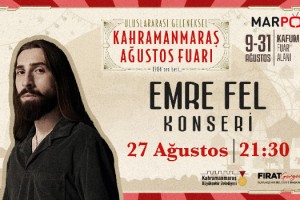 Sevilen Sanatçı Emre Fel, KAFUM’da Sahne Alacak