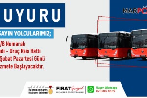 Şehir Merkezinde Yeni Toplu Taşıma Hattı Hizmete Başlıyor