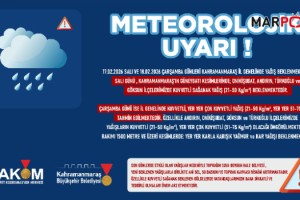 Şehir Genelinde Kuvvetli Yağış Uyarısı