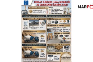 İMO Kahramanmaraş Temsilcisi Gündeşli'den Sıcak Hava Uyarısı: "Beton Dökümünde Kurallara Uyulmalı"