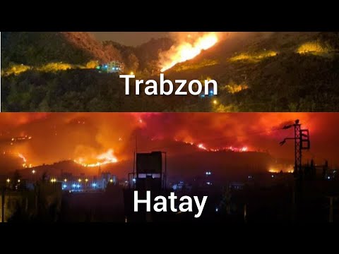 Hatay , Kahramanmaraş ve Trabzon'da Yangının Özel Vatandaş Kamerası Görüntüleri